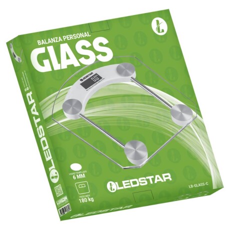 BALANZA DIGITAL LEDSTAR GLASS CUADRADA 001