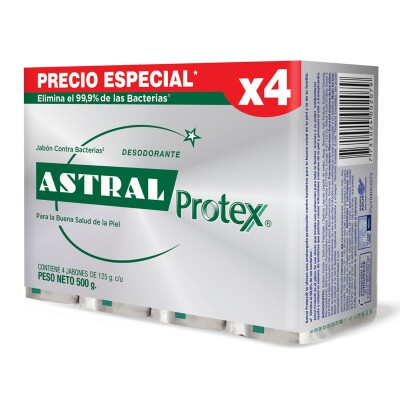 Jabón en Barra Protex Astral Plata Pack Ahorro X4 125 GR
