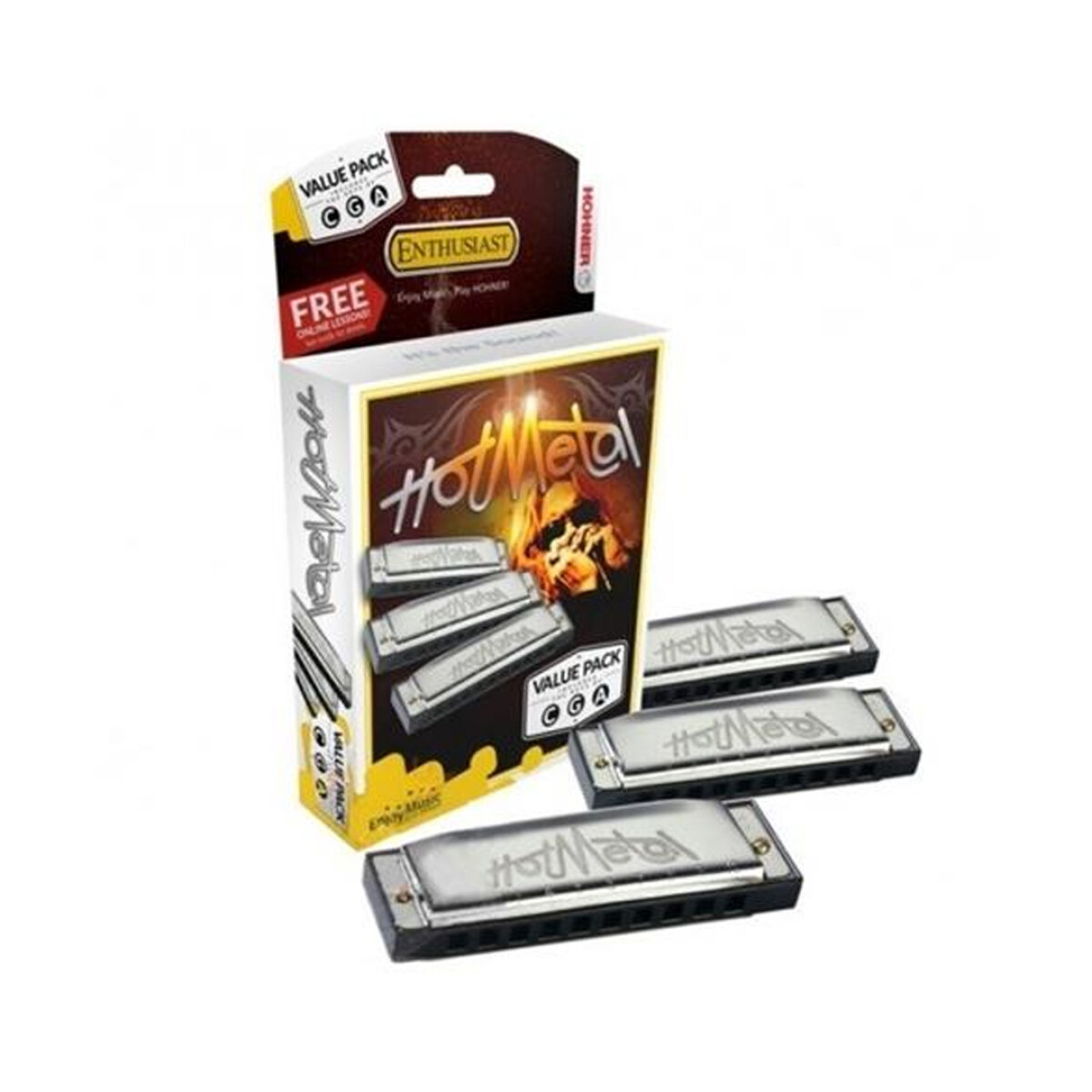 Armonica Set Hohner 572/20c/g/a Hot Metal 