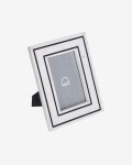 Marco de fotos Vittoria de mármol blanco y negro 23 x 18 cm
