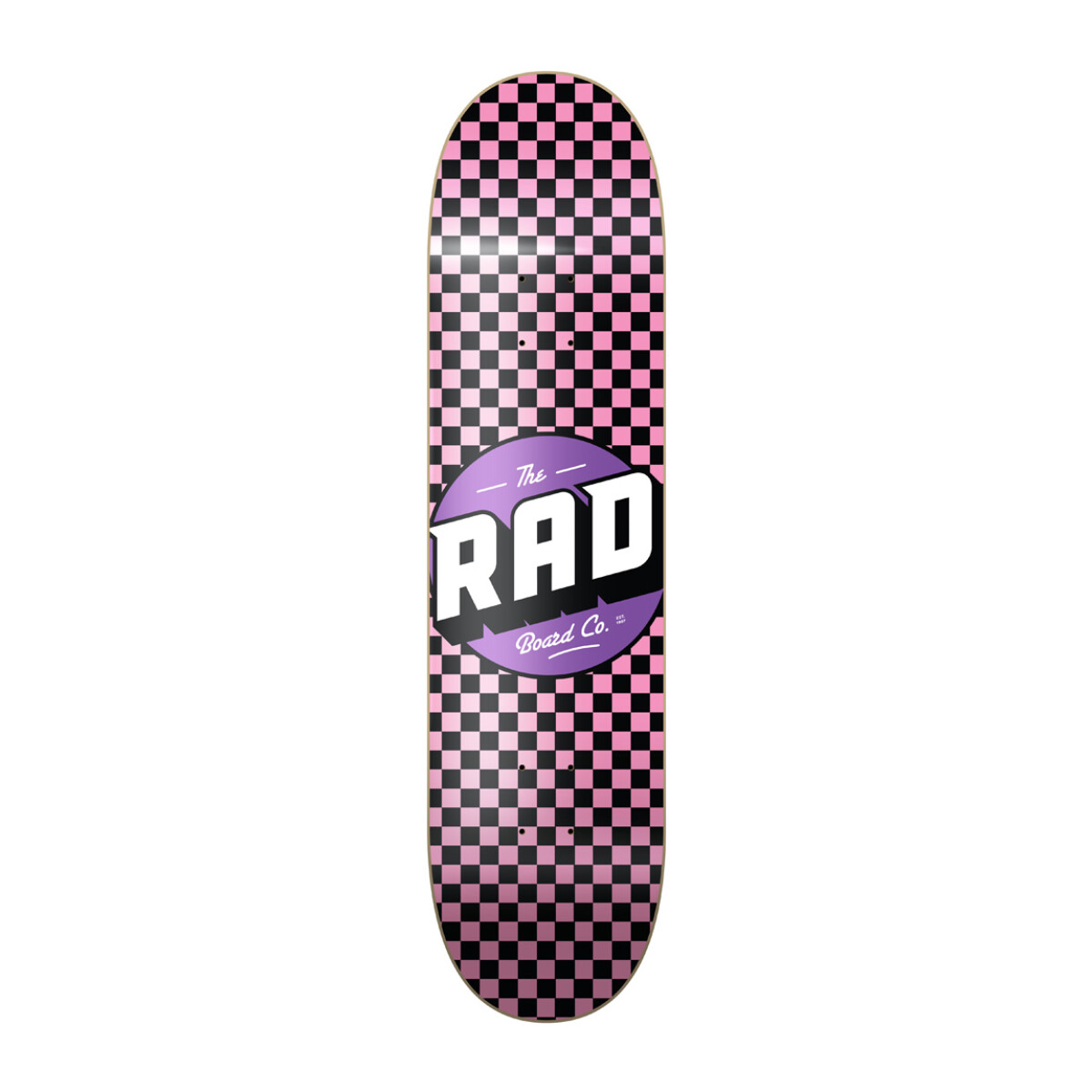 Deck Skate Rad 8.0" - Modelo Checker - Pink /Black (solo tabla) 