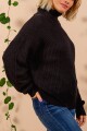 Sweater con cuello alto Negro