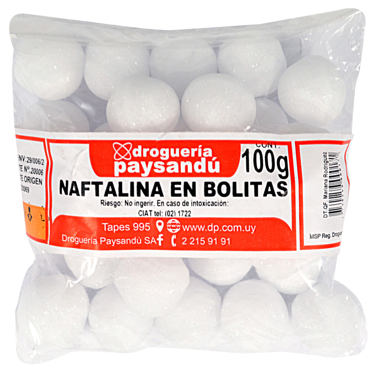 Naftalina en Bolitas - 100 g 