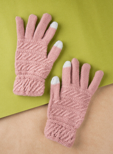 Guantes touch screen Rosa antique