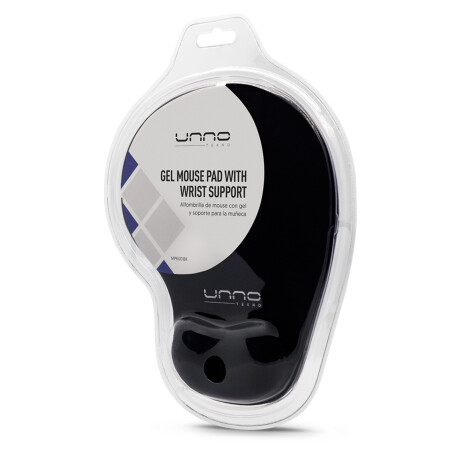 Unno - Mouse Pad MP6001BK - Gel. Ergonómico. Antideslizante. 001