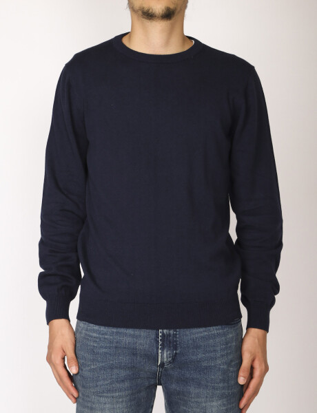 Sweater Harrington Label Azul Oscuro