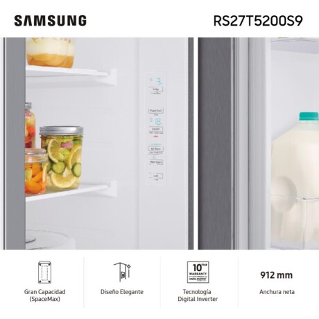 Heladera Samsung 799 L Side By Side Inox - (RS27T5200S9) Heladera Samsung 799 L Side By Side Inox - (RS27T5200S9)