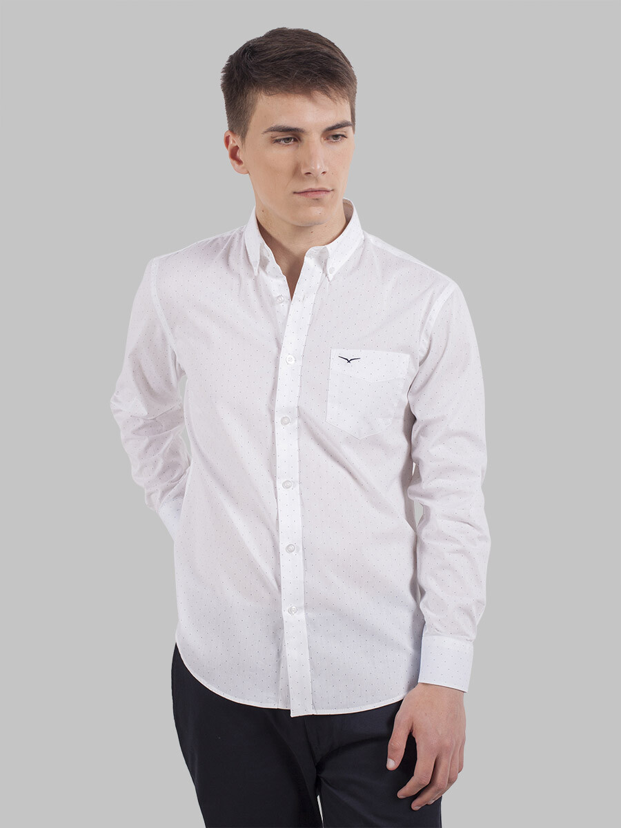 Camisa Pail Slim Design - Variante 2/Blanco 