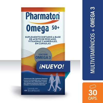 Pharmaton 50 Plus C/omega 3. 30 Caps. Pharmaton 50 Plus C/omega 3. 30 Caps.