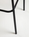 Taburete Lambton de cuerda negro y acero con acabado negro altura 74 cm