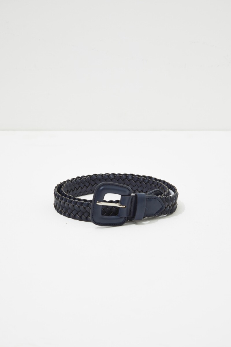 Cinturon trenzado - azul marino 