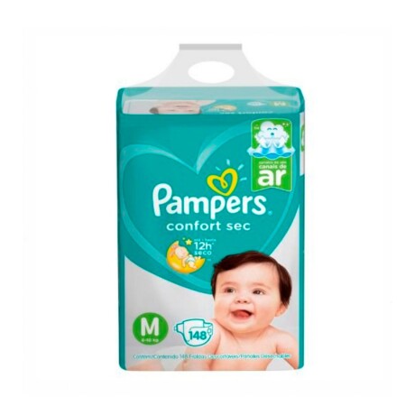 Pañales Pampers Confort sec x148 unidades talle M 001