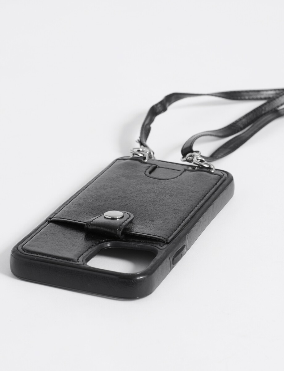 Carcasa iPhone 11 Pro con asa ajustable - negro 