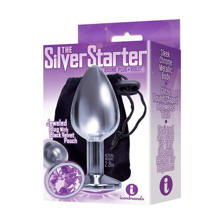 Silver Starter Jeweled Plug Metálico Violeta Silver Starter Jeweled Plug Metálico Violeta