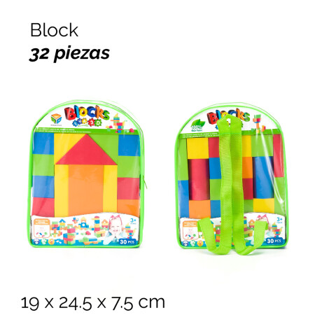 Blocks X32 Piezas Goma Eva Bolsapvc 9308 Unica