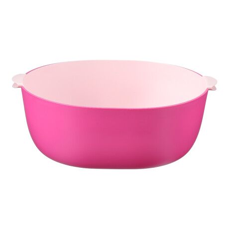 Bowl con escurridor rosa