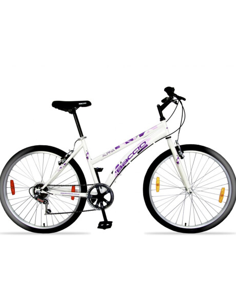 Bicicleta Baccio Alpina Lady Montaña rodado 24 con 6 cambios Blanco - Violeta