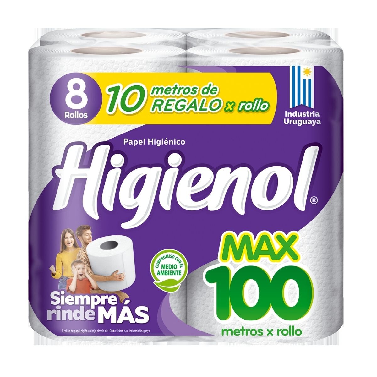 Papel Higiénico Higienol Max Plus 100 MT - X8 