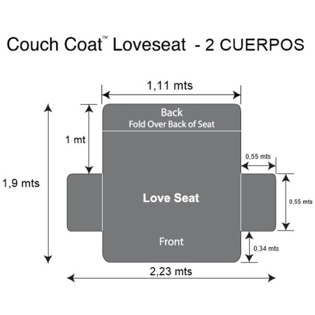 Cobertor de sillón - Couch Coat 2 Cuerpos Cobertor de sillón - Couch Coat 2 Cuerpos