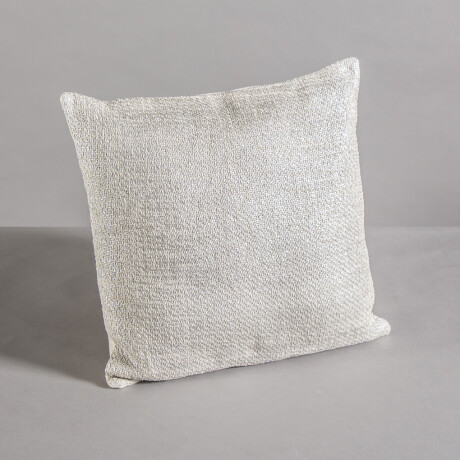Almohadón color natural hilos de algodón plateados 45x45 cm