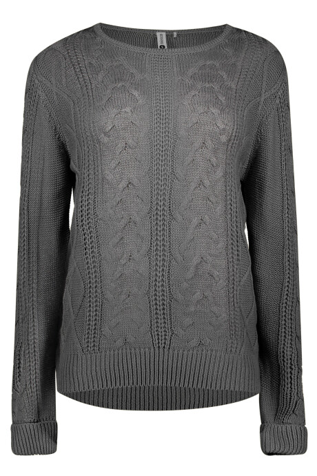 Sweater Focio Gris Melange Oscuro