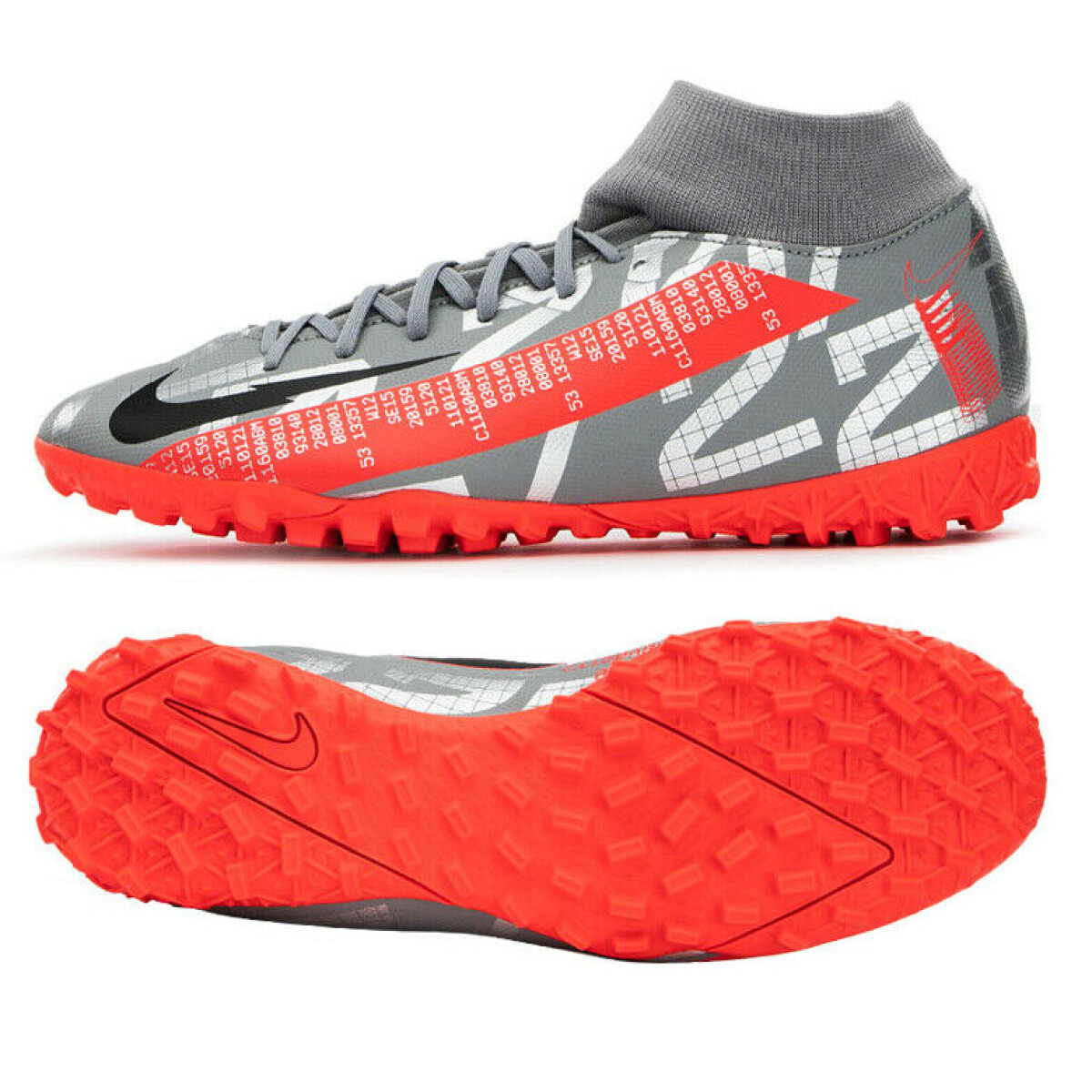 Zapato Nike Futbol 5 Hombre Superfly 7 academy Gris Metalico/ rojo - Color Único 