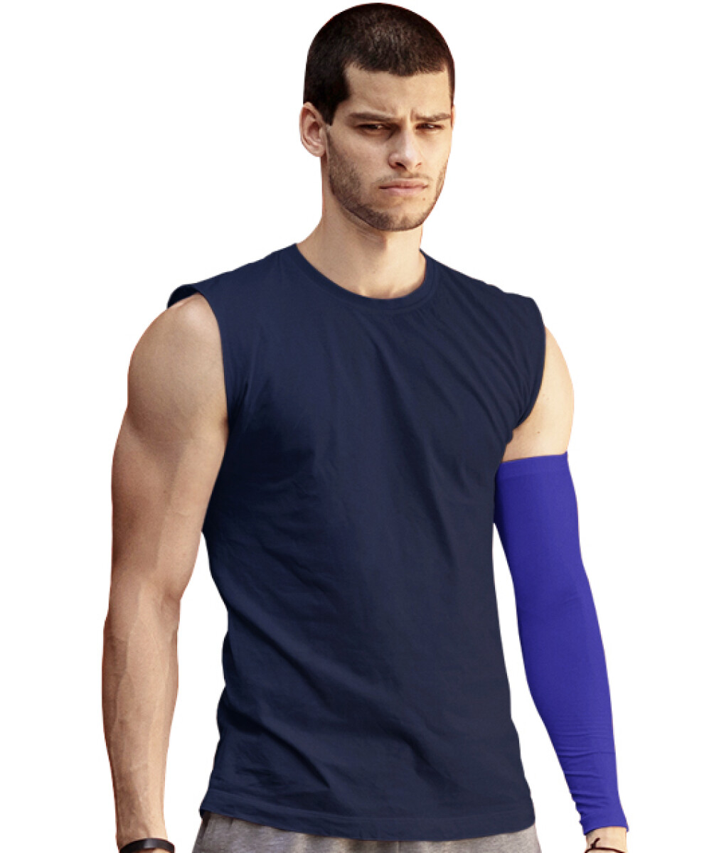 Camiseta a la base sin mangas - Azul marino 