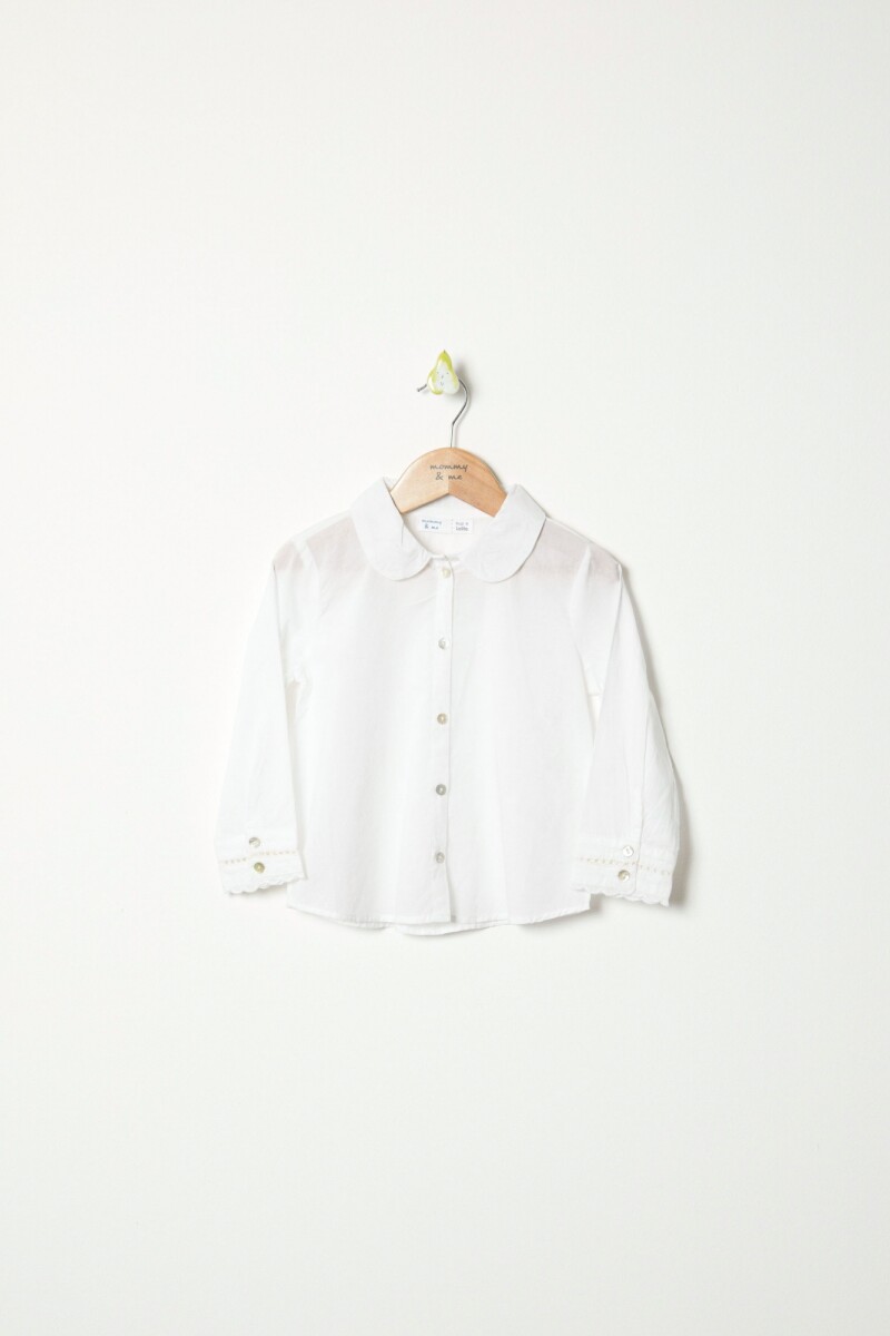 Camisa con puntilla - Niña blanco