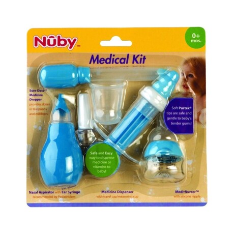 Kit Medico Nuby 6 Piezas Cuidado Nasal y Oidos CELESTE