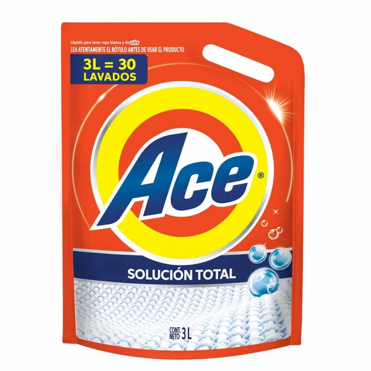 Jabón Líquido Ace Solución Total - Doypack 3 LT 