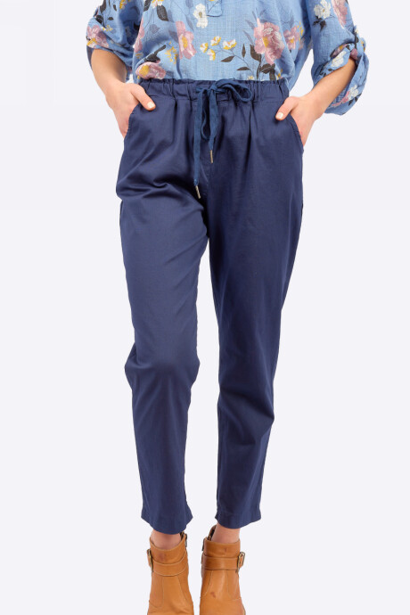 Pantalón italiano de algodón Azul