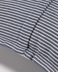 Almohadón Aleria algodón rayas blanco y azul 60 x 60 cm
