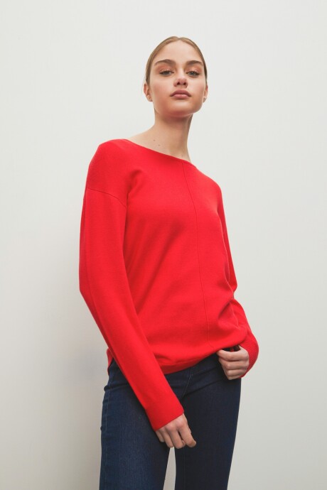 Sweater básico rojo