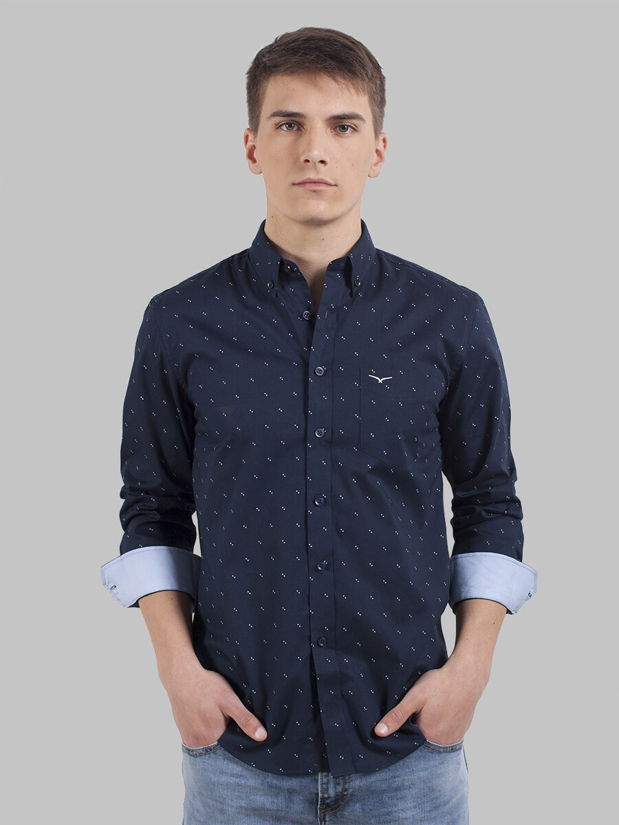 Camisa Pail Slim Design - Variante 5/Marino 