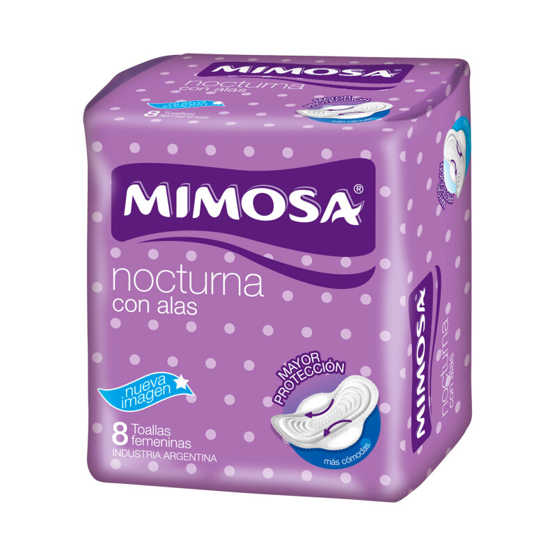 Toalla Femenina Mimosa Nocturna C/Alas X8