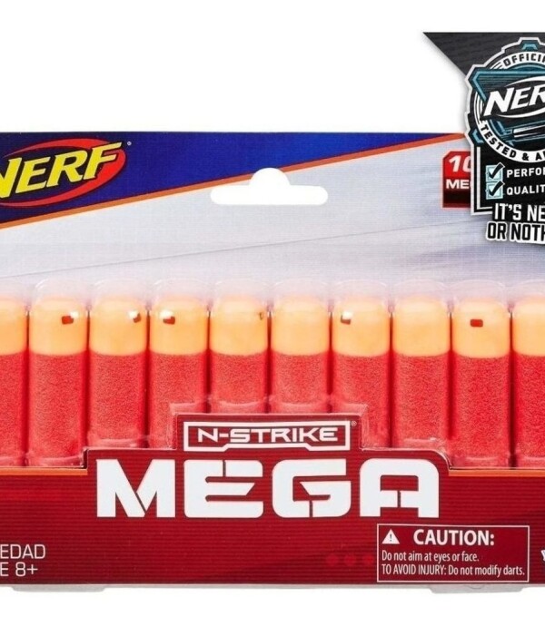 NF Repuesto de dardos Mega (Pack x 10) Rojo