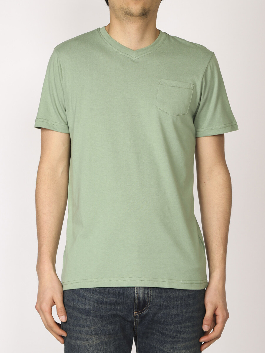 Remera T-shirt C/ Bolsillo Navigator - Verde Medio 