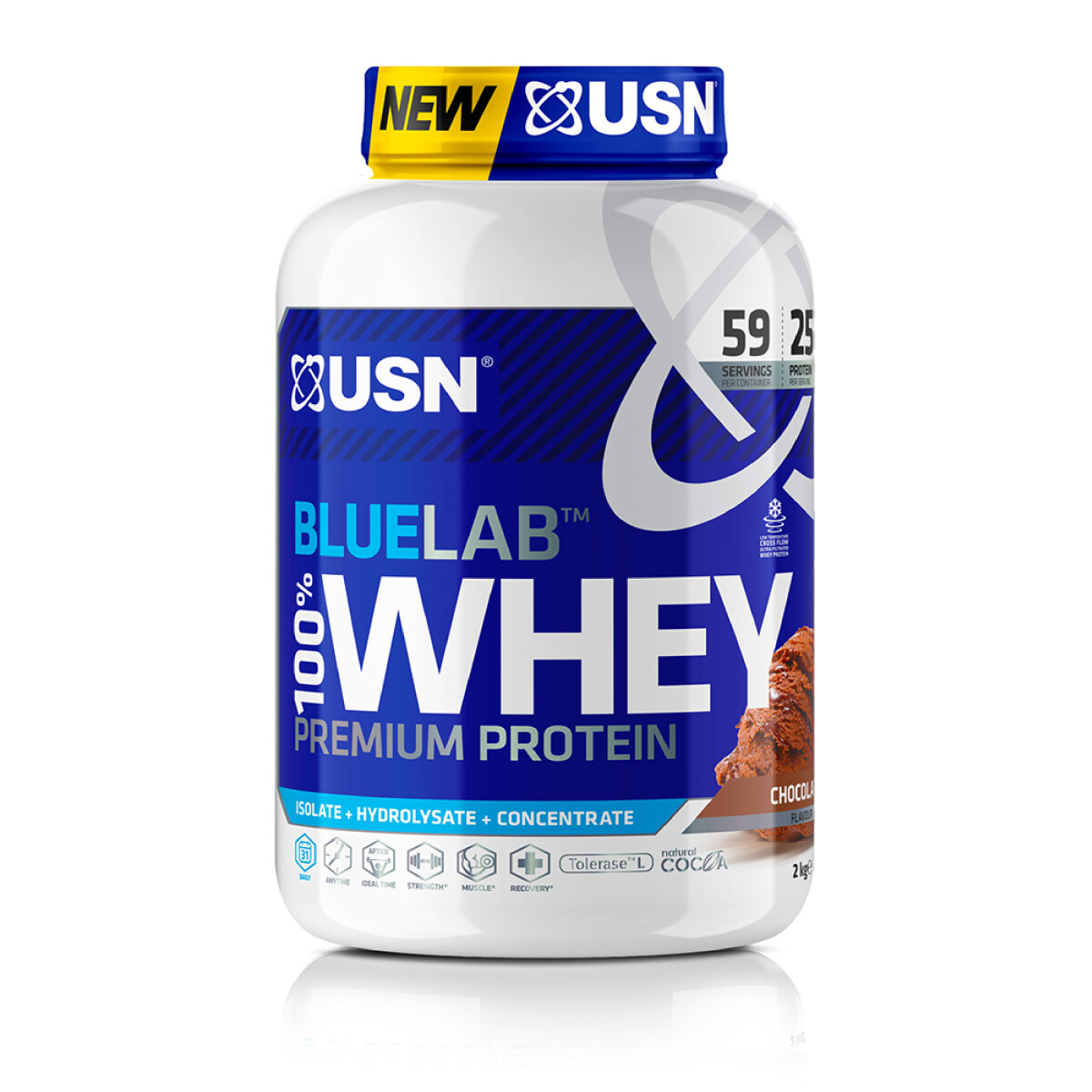 USN Blue Lab 100% Whey Protein 2kg - Chocolate 