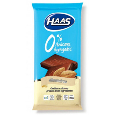 Chocolate Con Almendras Haas 0% Azúcar 70 Grs. Chocolate Con Almendras Haas 0% Azúcar 70 Grs.