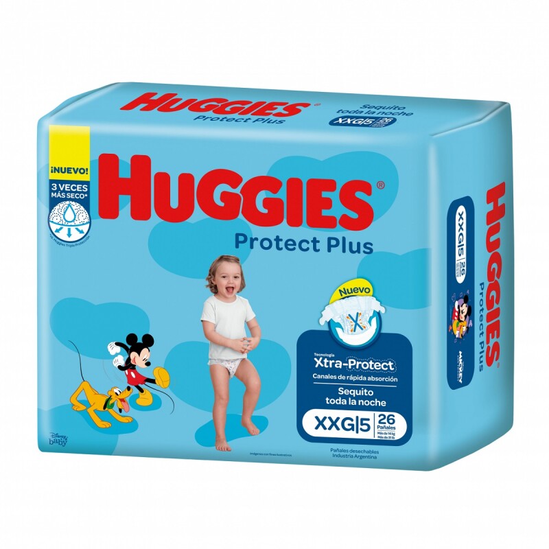 Pañales Huggies Protect Plus Talle Xxg 26 Uds. Pañales Huggies Protect Plus Talle Xxg 26 Uds.