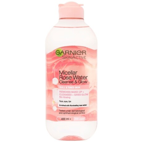 Agua Micelar Garnier SkinActive Rose Water Cleanse Glow 400,ml Agua Micelar Garnier SkinActive Rose Water Cleanse Glow 400,ml