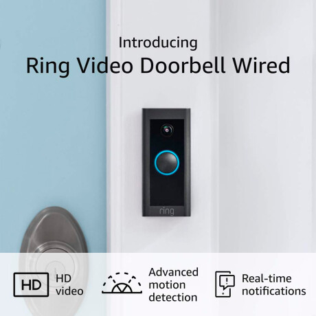Ring - Timbre con Cámara Video Doorbell Wired B08CKHPP52 - 1080P. Visión Nocturna. Sensor de Movimie 001