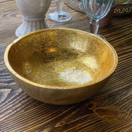 Bowl en madera esmaltada color natural Bowl en madera esmaltada color natural