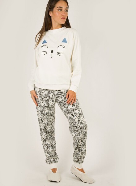 Pijama polar catnap Marfil