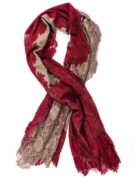 Zar02 shaded lace scarf BORDO