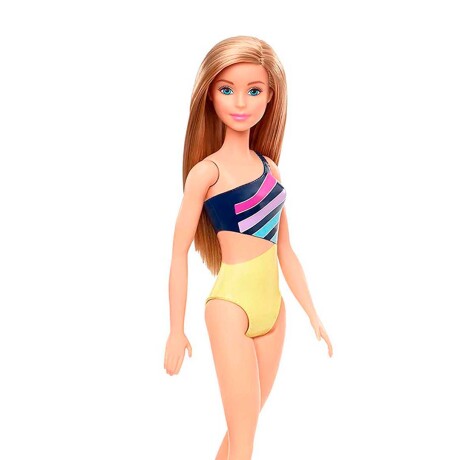 Muñeca Barbie Beach Traje de baño playa amarillo 001