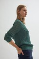 Sweater en cinta verde ingles