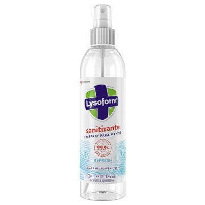 Spray Sanitizante Lysoform Refresh 185 Ml. Spray Sanitizante Lysoform Refresh 185 Ml.