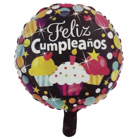 Globo Helio feliz cumpleaños - cupcake Globo Helio feliz cumpleaños - cupcake