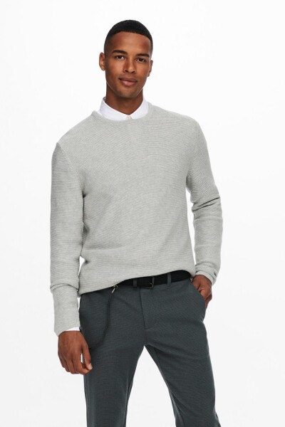 Sweater Tejido Jonas Light Grey Melange